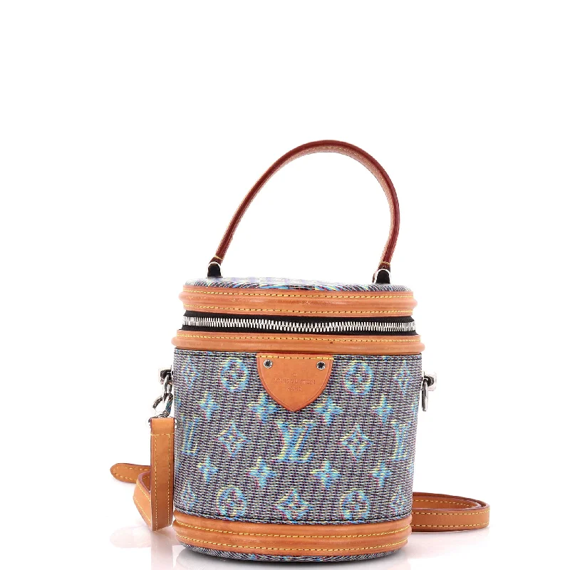 Louis Vuitton crossbody bags with a woven leather strap for textureCannes Handbag Damier Monogram LV Pop Canvas