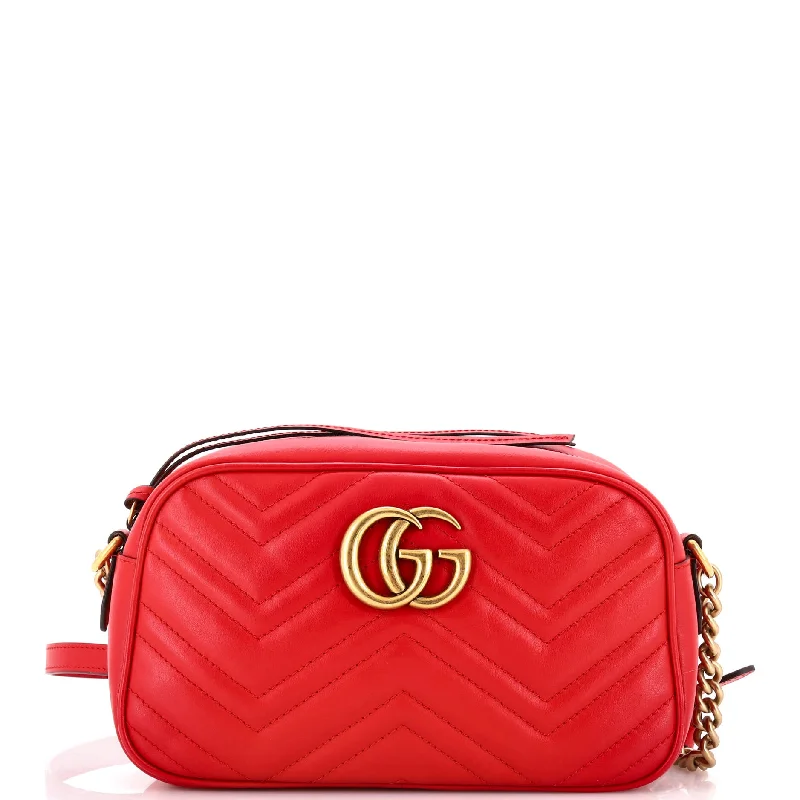 Women Gucci bags with a snap - button closure and a decorative charmGG Marmont Shoulder Bag Matelasse Leather Small