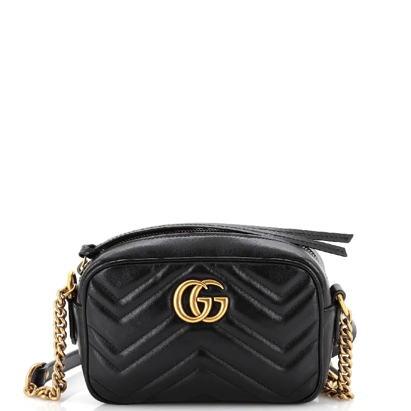 Gucci tote bags for women with a printed Gucci logoGG Marmont Shoulder Bag Matelasse Leather Mini