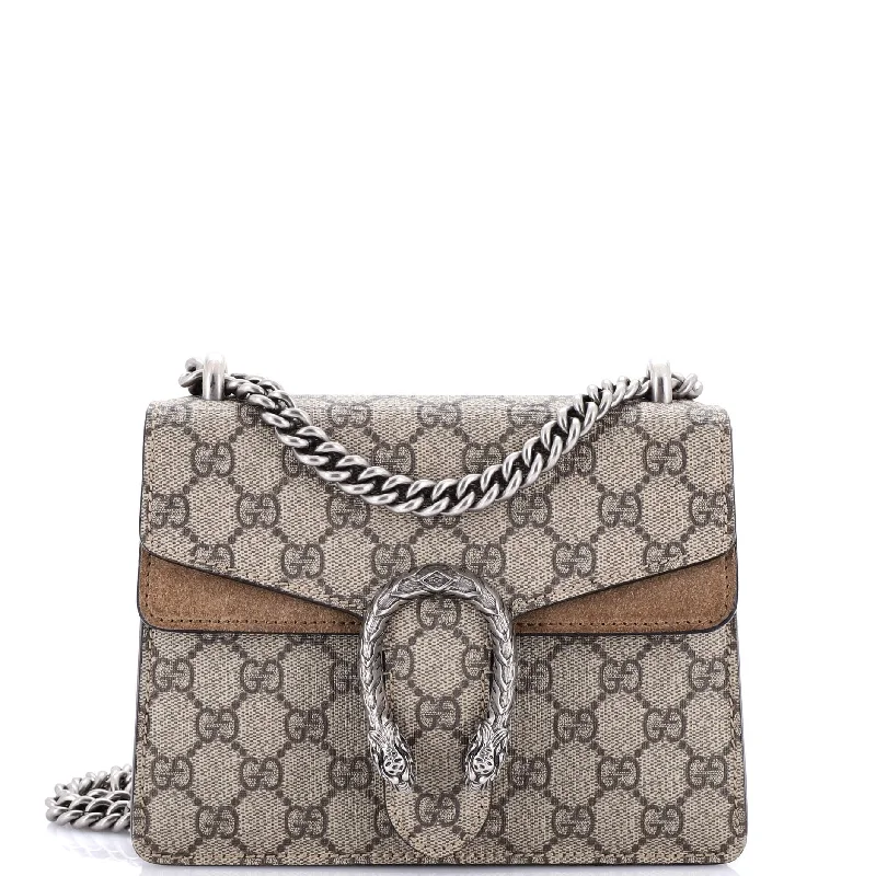 Ladies Gucci Dionysus bags in a pastel colorDionysus Bag GG Coated Canvas Mini