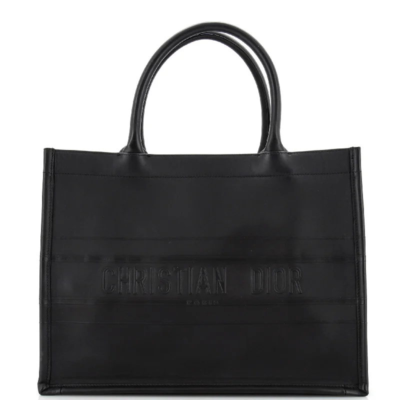 Christian Dior handbags with a back - pocket for quick storageBook Tote Embossed Leather Medium