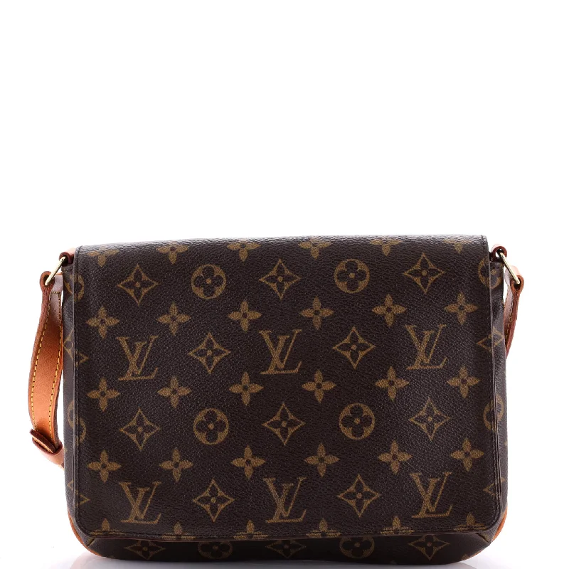 Louis Vuitton handbags with a back - zip pocket for storing valuablesMusette Tango Handbag Monogram Canvas