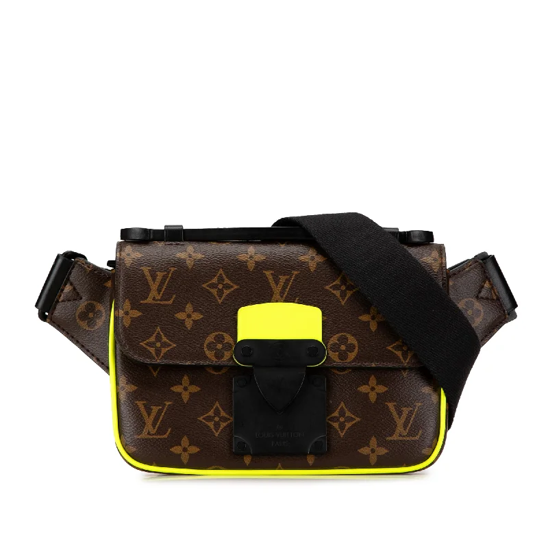 Louis Vuitton bags with a zippered interior pocket for better organizationBrown Louis Vuitton Monogram Macassar S Lock Sling Belt Bag