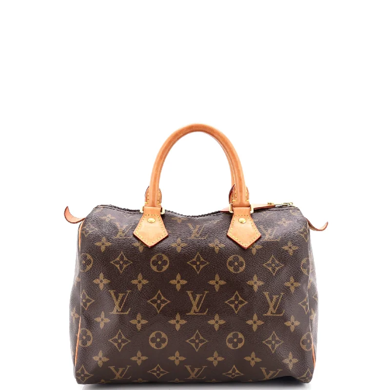 Louis Vuitton bags with a chain - link trim and a leather body for a modern edgeSpeedy Handbag Monogram Canvas 25