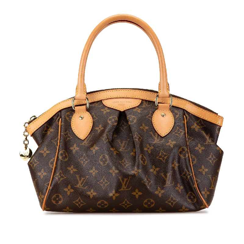 Louis Vuitton backpacks with a hidden back pocket for securityBrown Louis Vuitton Monogram Tivoli PM Handbag