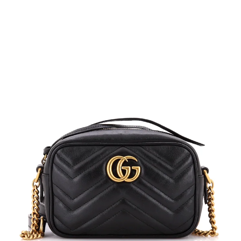 Gucci handbags for women with a back - zip pocketGG Marmont Shoulder Bag Matelasse Leather Mini