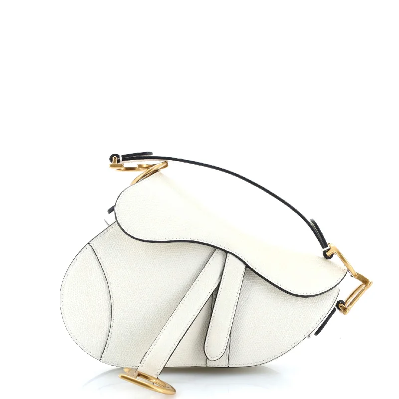 Christian Dior tote bags with a double - handle and shoulder - strap optionSaddle Handbag Leather Mini