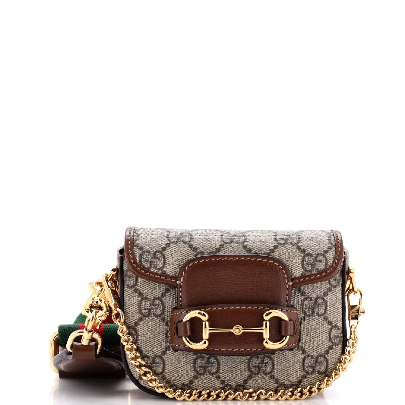 Gucci Marmont bags for women with quilted leather exteriorsHorsebit 1955 Flap Wallet with Strap GG Coated Canvas