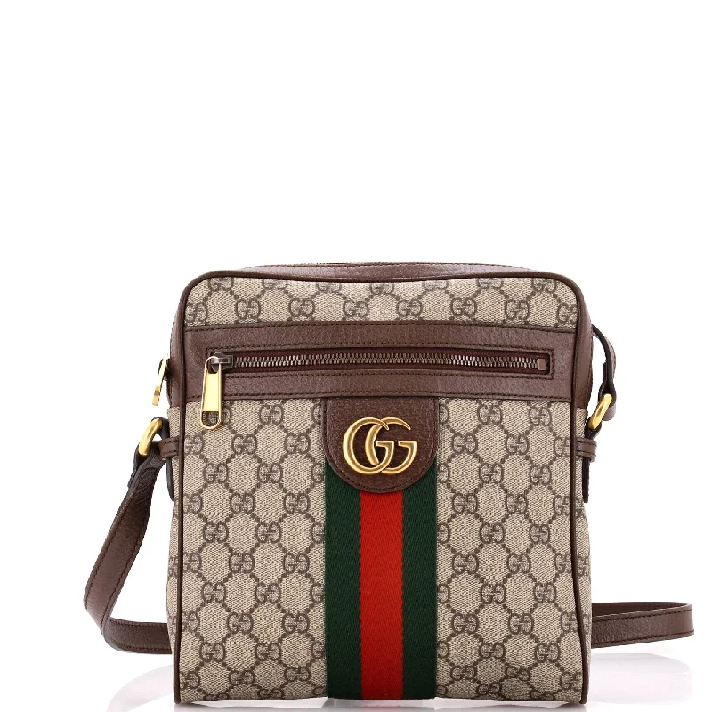 Ladies Gucci Dionysus bags with a detachable shoulder strapOphidia Messenger Bag GG Coated Canvas Small