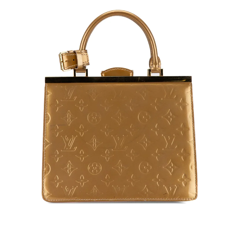 Ladies Louis Vuitton shoulder bags with a single - handle silhouetteGold Louis Vuitton Monogram Vernis Deesse PM Handbag