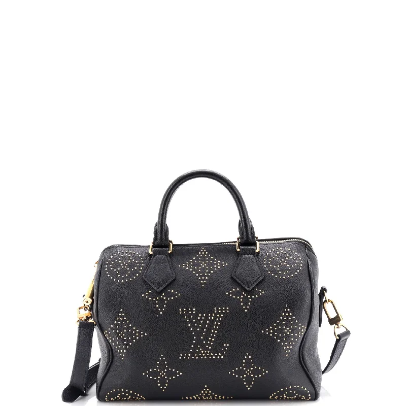 Louis Vuitton Alma bags with a monogram - embossed leather surfaceSpeedy Bandouliere Bag Studded Monogram Giant Leather 25