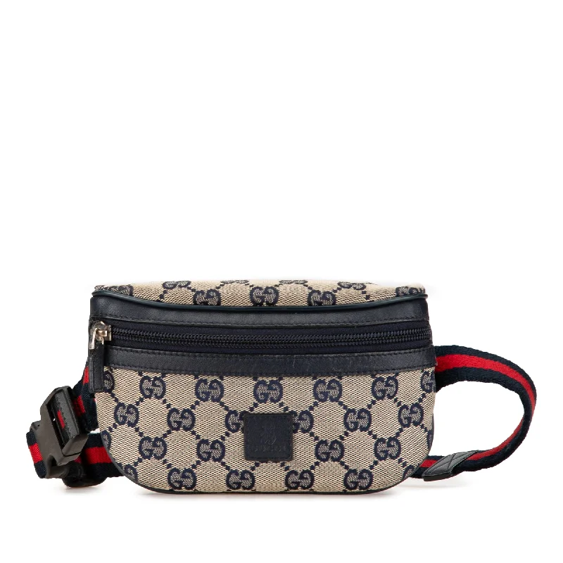 Women Gucci backpacks with a luxurious leather finishBrown Gucci GG Canvas Web Childrens Belt Bag