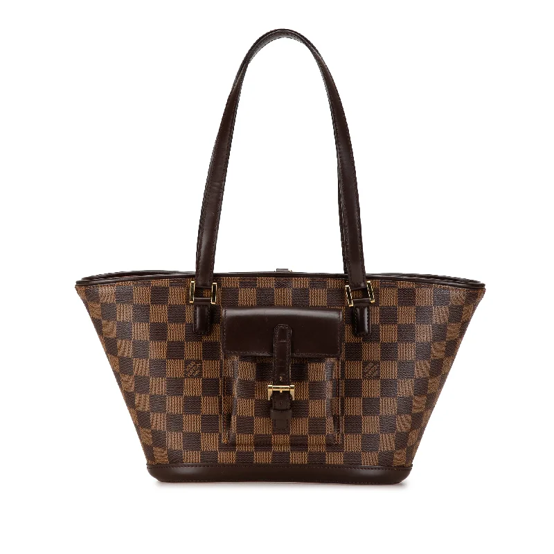 Louis Vuitton Twist bags with a snakeskin - effect panel for a bold lookBrown Louis Vuitton Damier Ebene Manosque PM Shoulder Bag