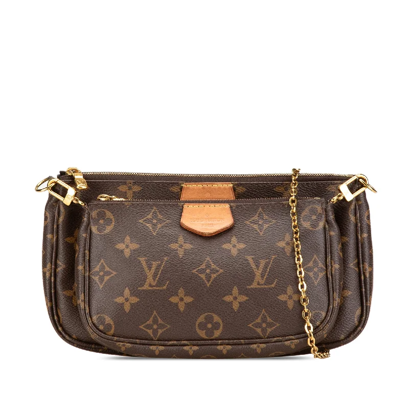 Louis Vuitton crossbody bags with a keychain holder for practicalityBrown Louis Vuitton Monogram Multi Pochette Accessoires Satchel