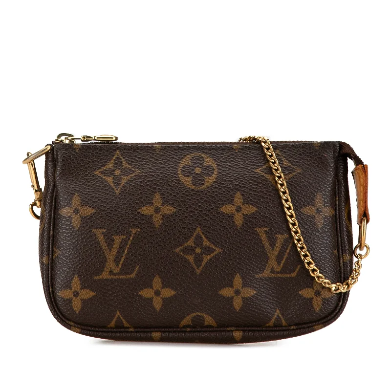 Louis Vuitton tote bags with a spacious interior and multiple pocketsBrown Louis Vuitton Monogram Mini Pochette Accessoires Handbag