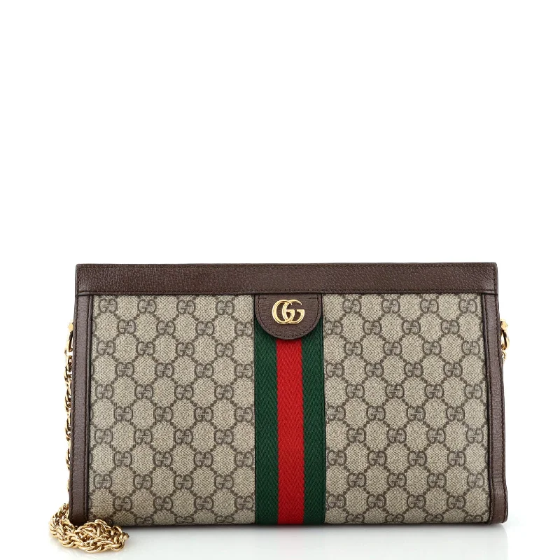 Women Gucci crossbody bags with a woven leather strapOphidia Chain Shoulder Bag GG Coated Canvas Medium