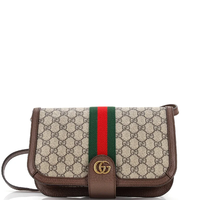 Ladies Gucci Dionysus bags with a detachable shoulder strapOphidia Compartment Messenger Bag GG Coated Canvas Medium