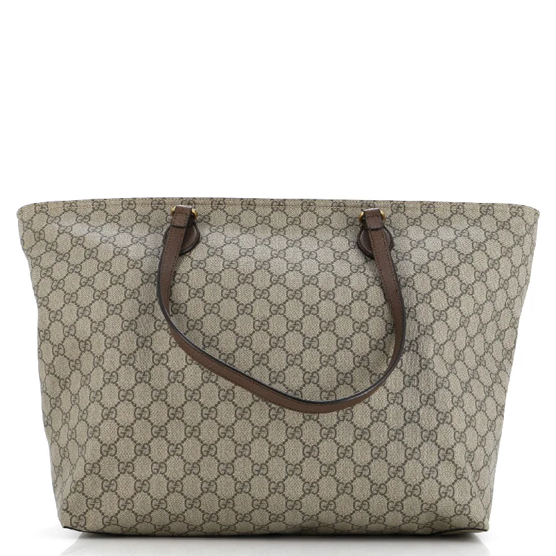 Women Gucci Sylvie bags with a leather - wrapped handleOphidia Zip Tote GG Coated Canvas Medium