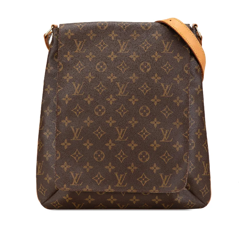 Louis Vuitton bags with a zip - around closure for enhanced securityBrown Louis Vuitton Monogram Musette Salsa GM Crossbody Bag