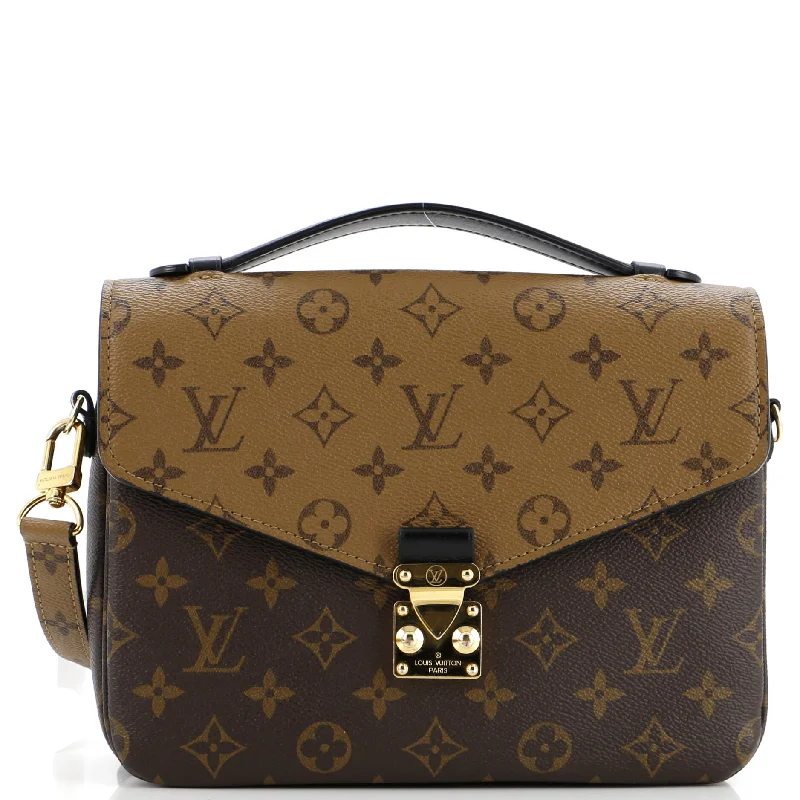 Ladies Louis Vuitton handbags with a detachable coin purse insidePochette Metis Reverse Monogram Canvas