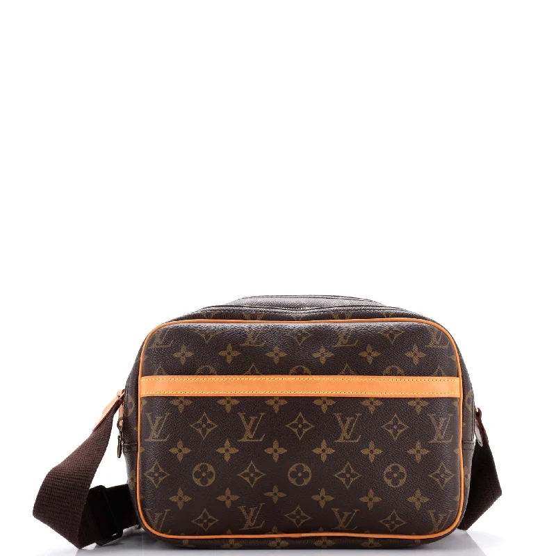 Louis Vuitton Twist bags with a contrast - colored interior for visual interestReporter Bag Monogram Canvas PM