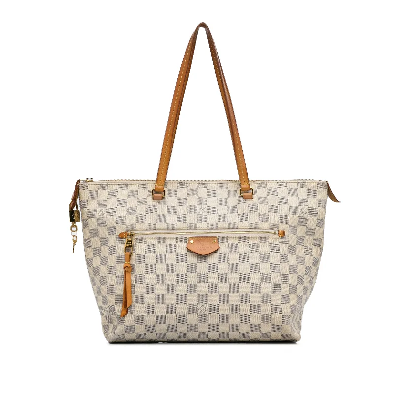 Louis Vuitton crossbody bags with adjustable shoulder straps for comfortWhite Louis Vuitton Damier Azur Iena MM Tote Bag