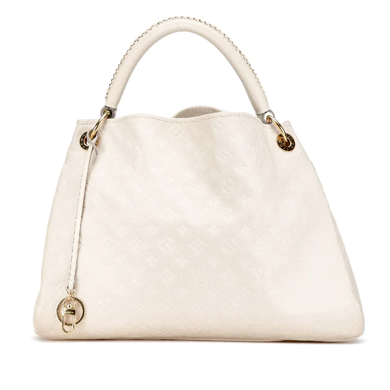 Louis Vuitton Alma bags with a detachable shoulder strap for versatilityWhite Louis Vuitton Monogram Empreinte Artsy MM Hobo Bag