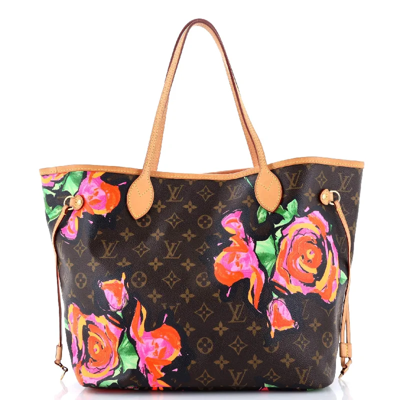 Louis Vuitton crossbody bags with adjustable shoulder straps for comfortNeverfull Tote Limited Edition Monogram Roses MM