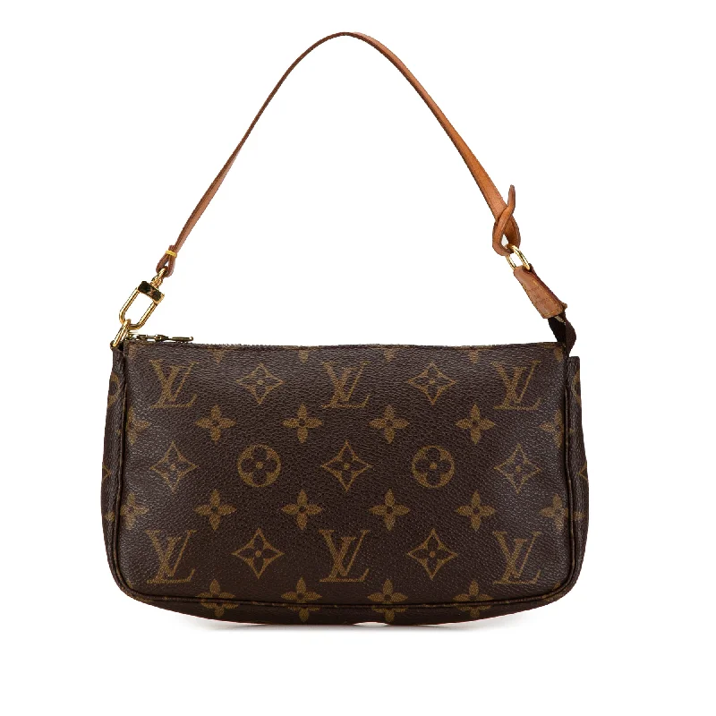 Louis Vuitton handbags with a back - zip pocket for storing valuablesBrown Louis Vuitton Monogram Pochette Accessoires Shoulder Bag