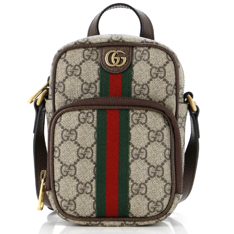 Women Gucci bags with a detachable mirror insideOphidia Top Handle Crossbody Bag GG Coated Canvas Mini