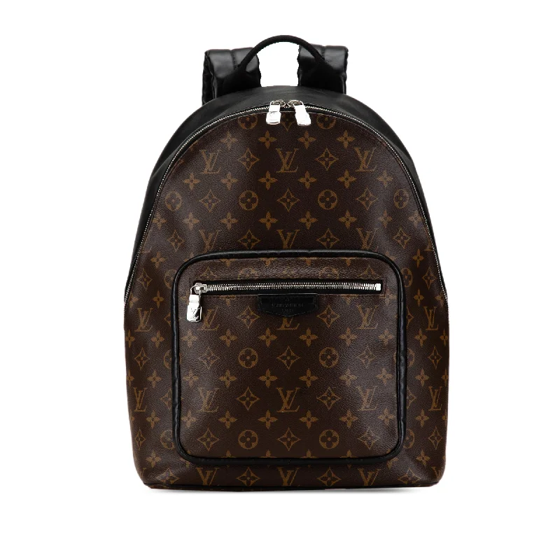 Ladies Louis Vuitton shoulder bags with a wide - width strap for comfortBrown Louis Vuitton Monogram Macassar Josh Backpack