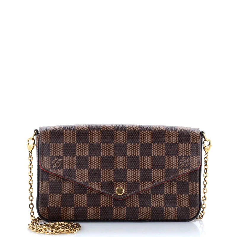 Louis Vuitton bags with a magnetic snap closure for easy accessFelicie Pochette Damier