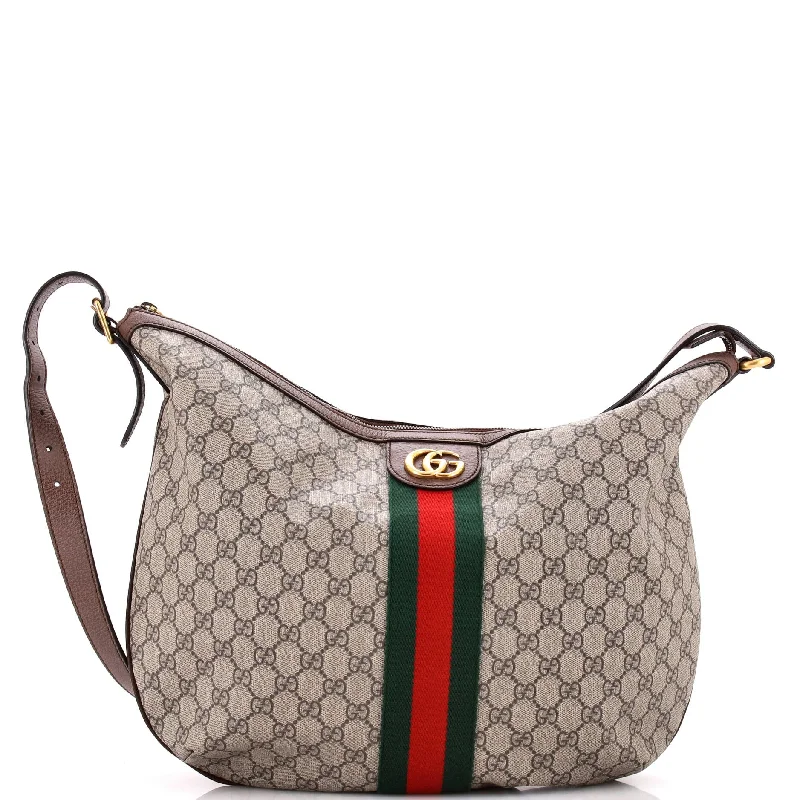 Gucci tote bags for women with a water - resistant coatingOphidia Half Moon Hobo GG Coated Canvas Large