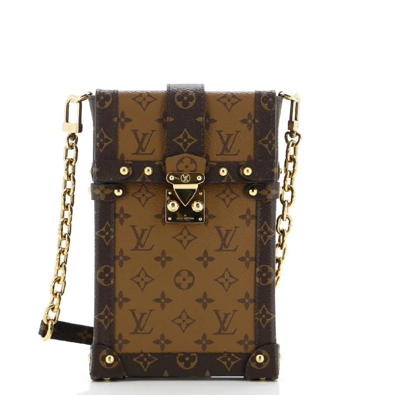 Louis Vuitton bags with a magnetic snap closure for easy accessVertical Trunk Pochette Reverse Monogram Canvas