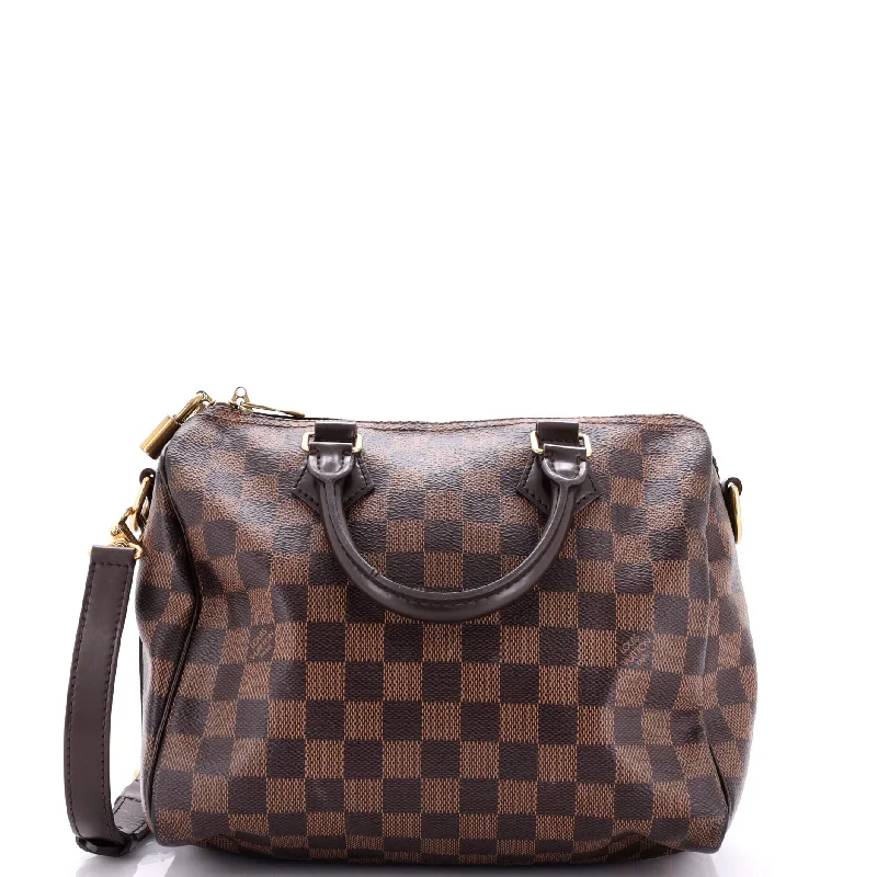 Christian Dior tote bags with a double - handle and shoulder - strap optionSpeedy Bandouliere Bag Damier 25