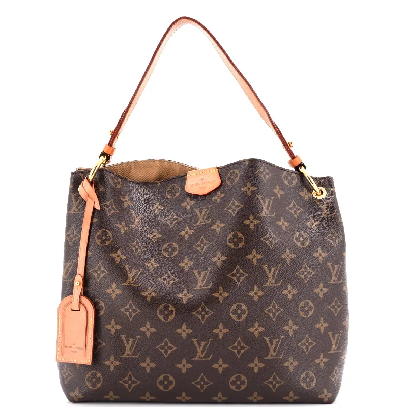 Louis Vuitton tote bags with a printed LV logo on the front for brand visibilityGraceful Handbag Monogram Canvas PM