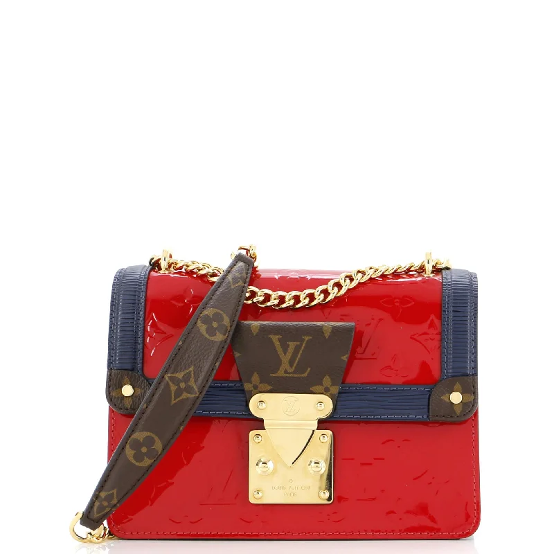 Louis Vuitton bags with a snap - button closure and a decorative charm for styleWynwood Handbag Monogram Vernis with Monogram Canvas and Epi Leather