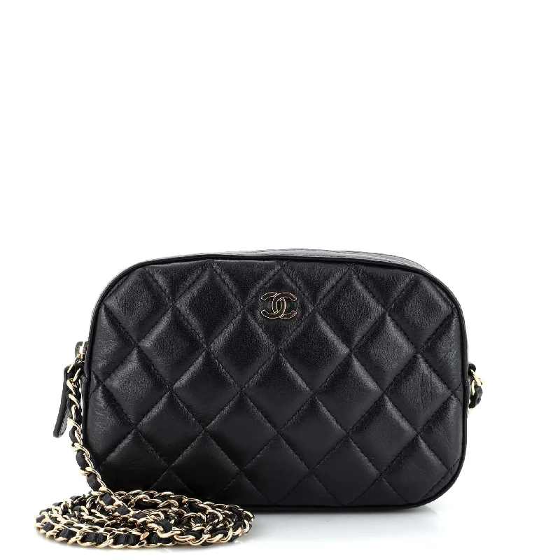 Stylish Christian Dior shoulder bags with a tassel - adorned zipperZip Around Chain Camera Case Quilted Lambskin Mini