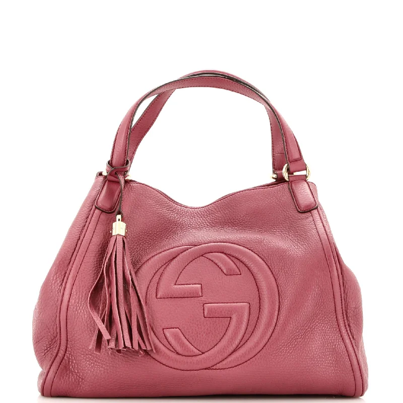 Gucci tote bags for women with a printed Gucci logoSoho Shoulder Bag Leather Medium