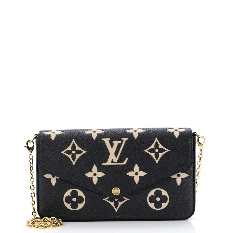 Louis Vuitton Twist bags with the iconic LV - turnlock closureFelicie Pochette Bicolor Monogram Empreinte Giant