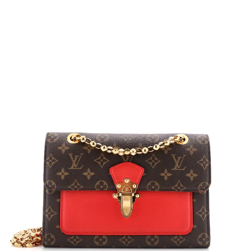 Louis Vuitton bags with a snap - button closure and a decorative charm for styleVictoire Handbag Monogram Canvas and Leather