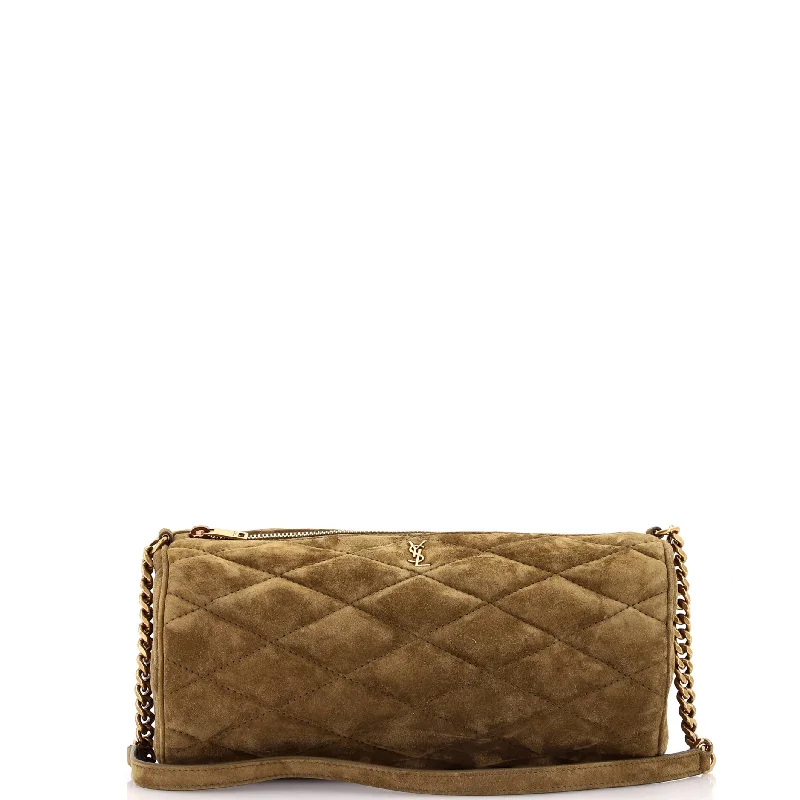 Christian Dior bags with a quilted pattern and gold - toned hardwareSade Tube Bag Quilted Suede Small