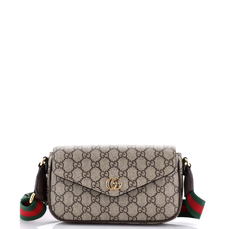 Women Gucci crossbody bags with a keychain holderOphidia Envelope Flap Shoulder Bag GG Coated Canvas Mini