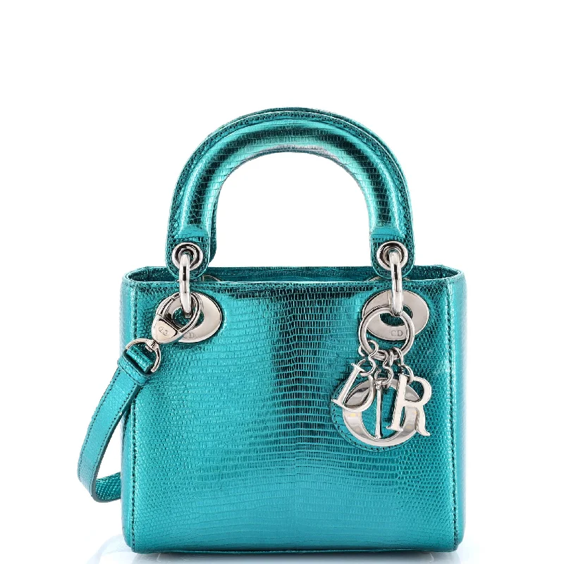 Stylish Christian Dior shoulder bags with a tassel - adorned zipperLady Dior Bag Lizard Mini