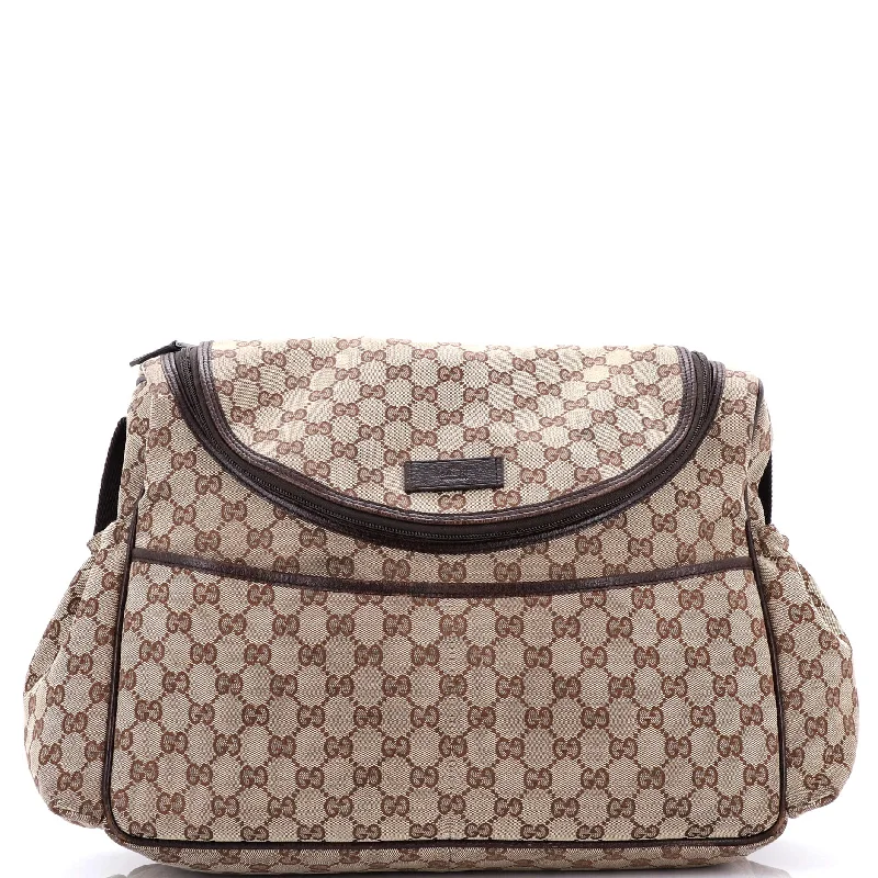 Women Gucci Sylvie bags with a monogram - embossed leatherDiaper Crossbody Bag GG Canvas