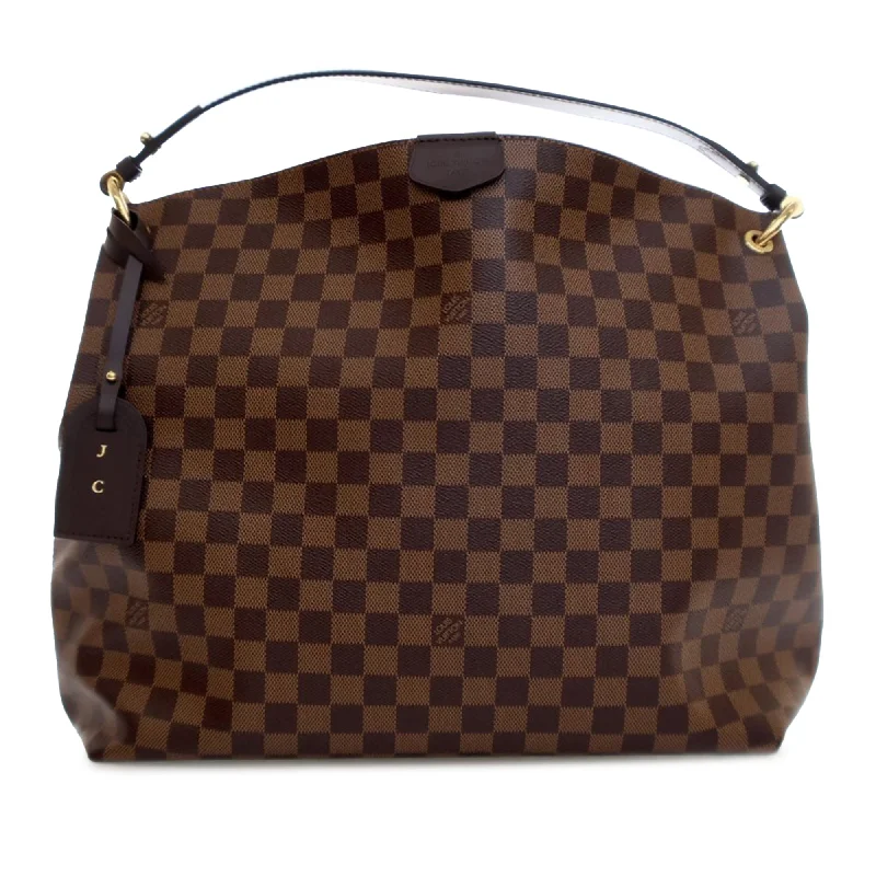 Louis Vuitton backpacks with a sleek, minimalist design for styleBrown Louis Vuitton Damier Ebene Graceful MM Hobo Bag