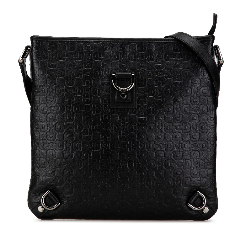 Ladies Gucci Dionysus bags with a star - shaped charmBlack Gucci Embossed Leather Abbey D-Ring Horsebit Crossbody