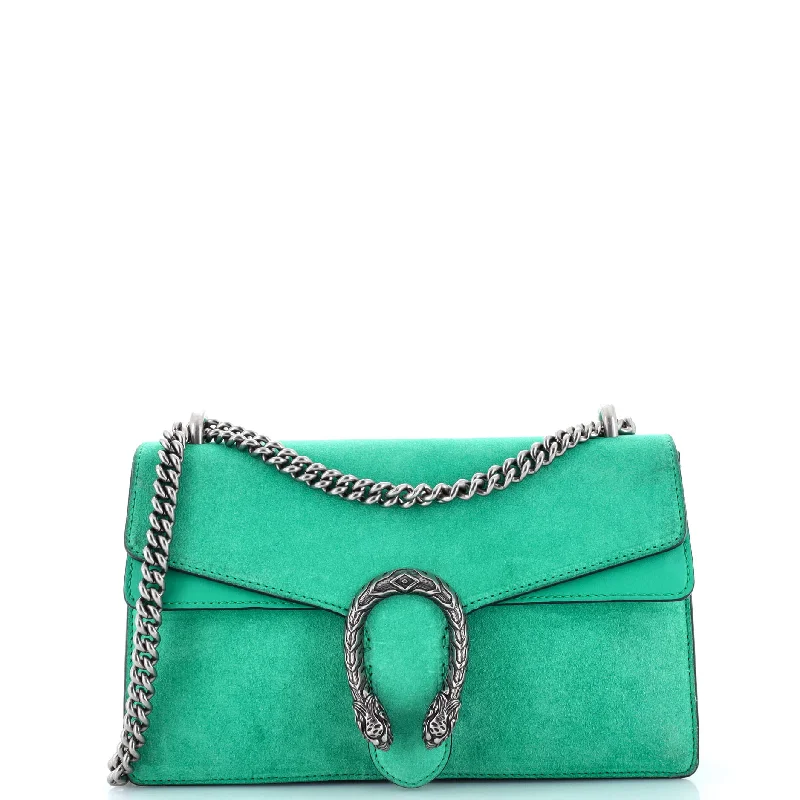 Ladies Gucci shoulder bags with a magnetic - closure flapDionysus Bag Suede Small