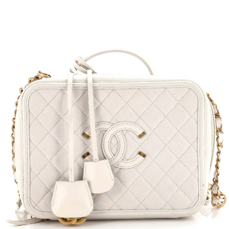 Christian Dior bags with a quilted pattern and gold - toned hardwareFiligree Vanity Case Quilted Caviar Large