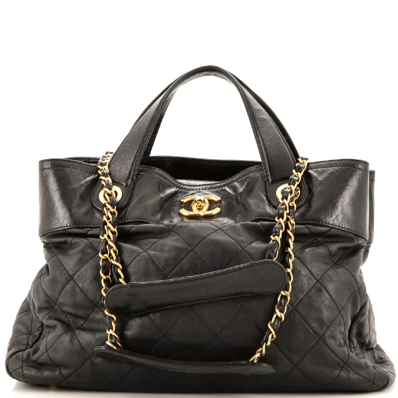 Christian Dior bags with a side - pocket for holding a water bottleIn The Mix Shopping Bag Quilted Calfskin Large